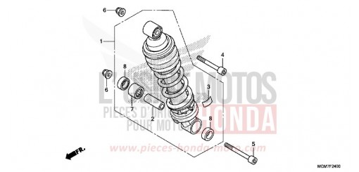 KISSEN, HINTEN CB600FAD de 2013